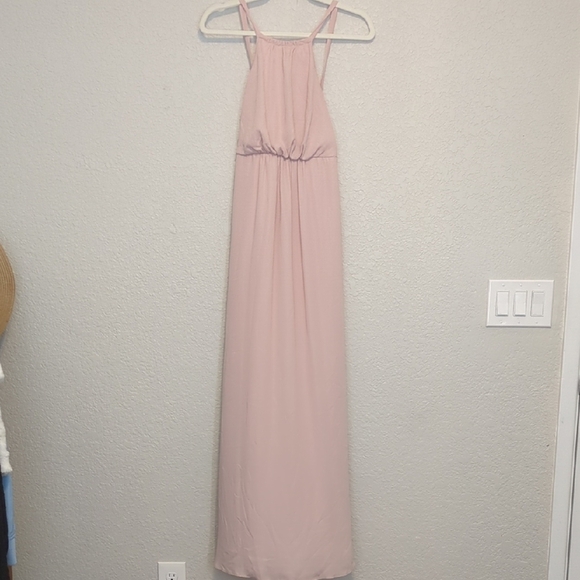 Show Me Your MuMu Amanda blush sleeveless backless halter maxi dress - Picture 5 of 11